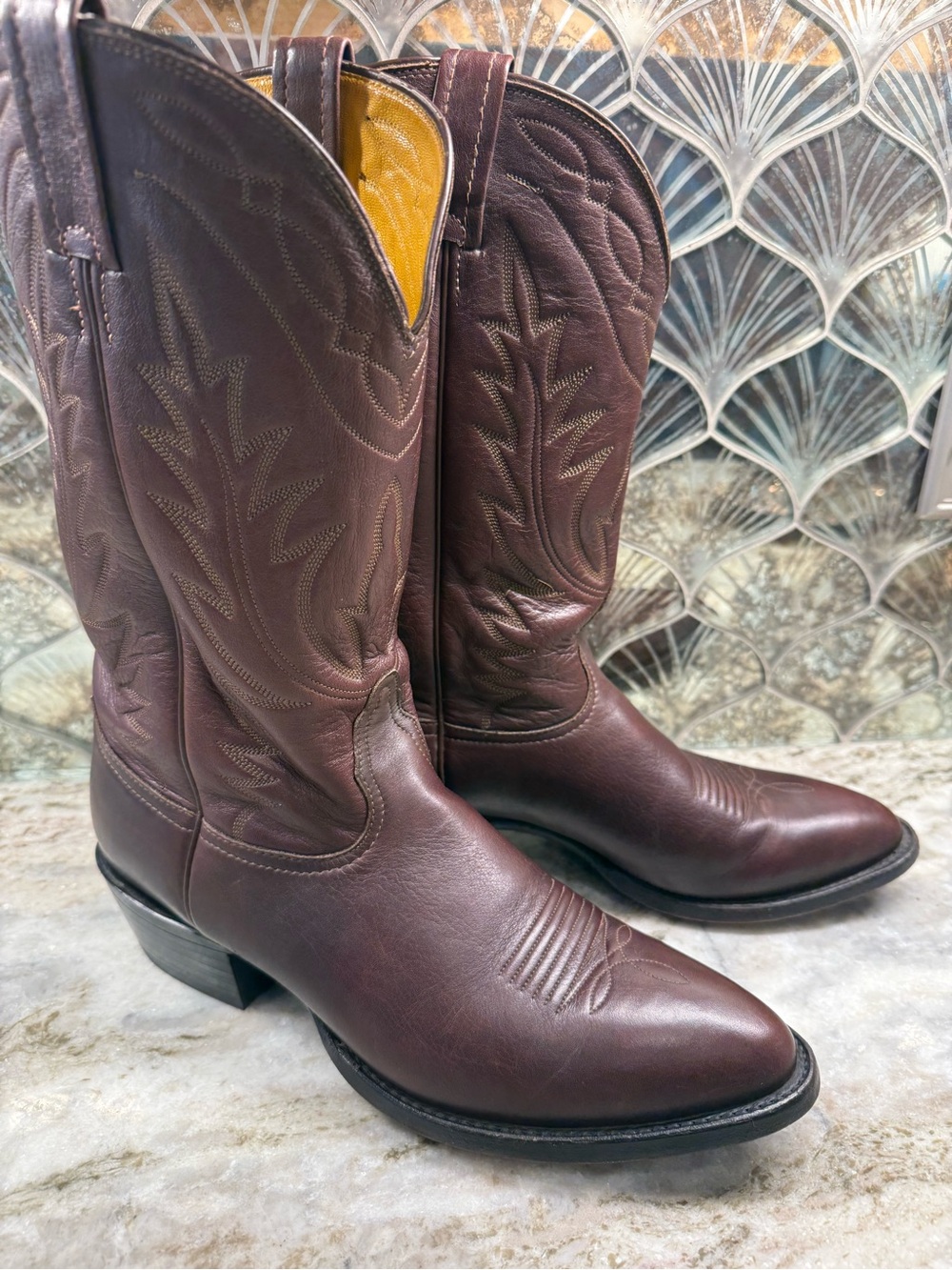 Nocona Men's Handmade Western Cowboy Boots Vintage style festival